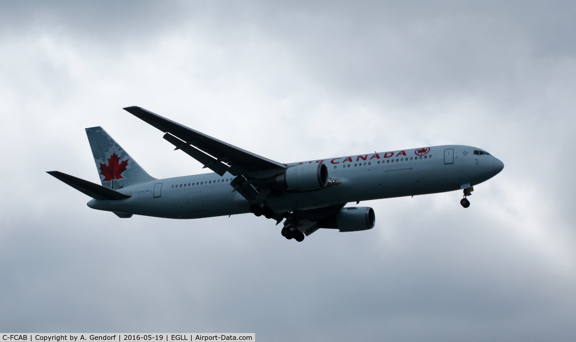 C-FCAB, 1988 Boeing 767-375/ER C/N 24082, Air Canada, seen here landing at London Heathrow(EGLL)