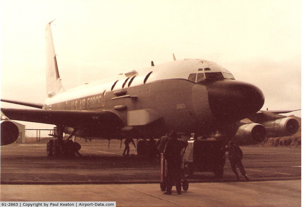 61-2663, 1961 Boeing RC-135S Cobra Ball C/N 18333, Outside Shemya AFB hanger.