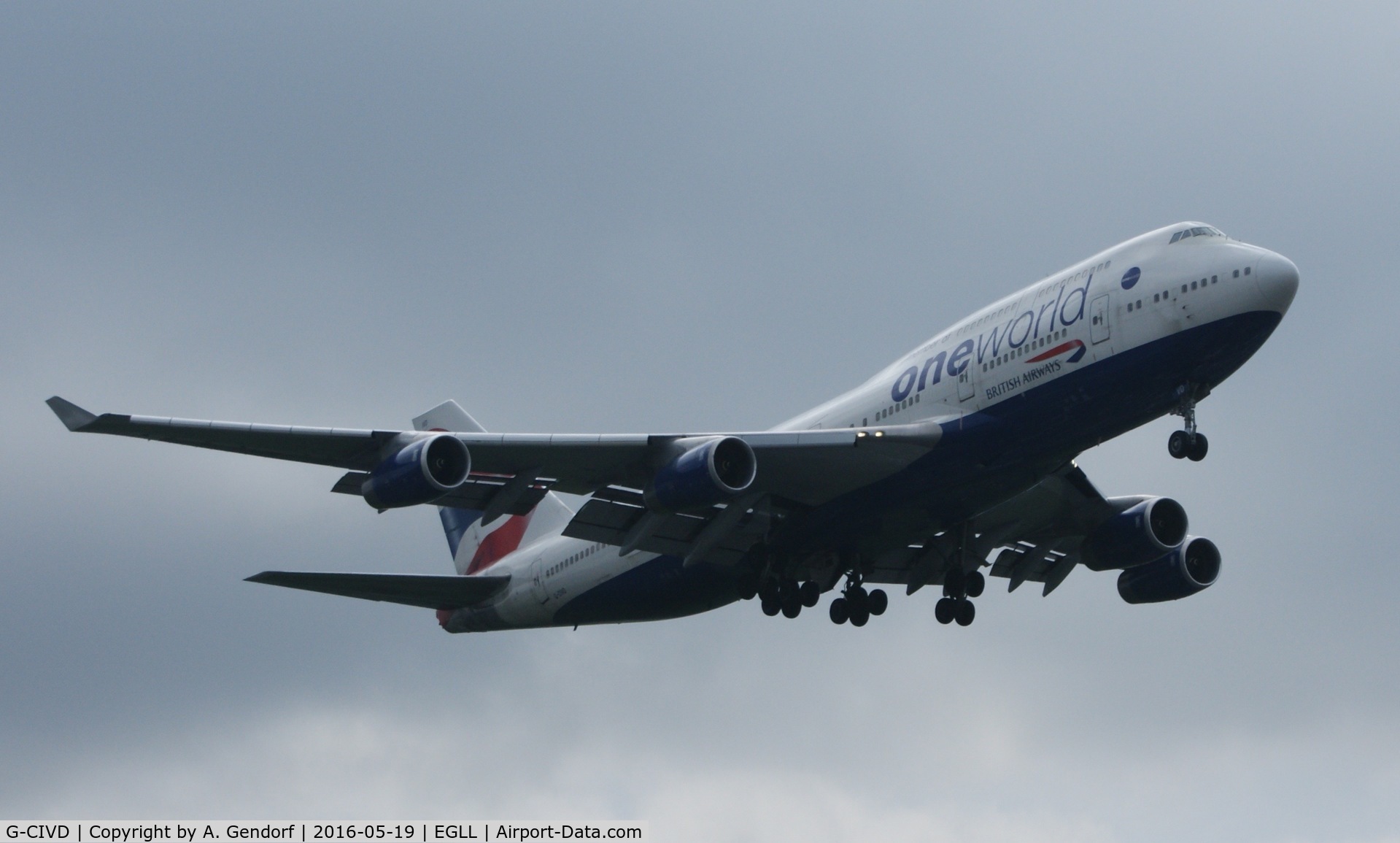 G-CIVD, 1994 Boeing 747-436 C/N 27349, British Airways (One World ttl.), see the queen of the skies here on short finals RWY 27R at London Heathrow(EGLL)