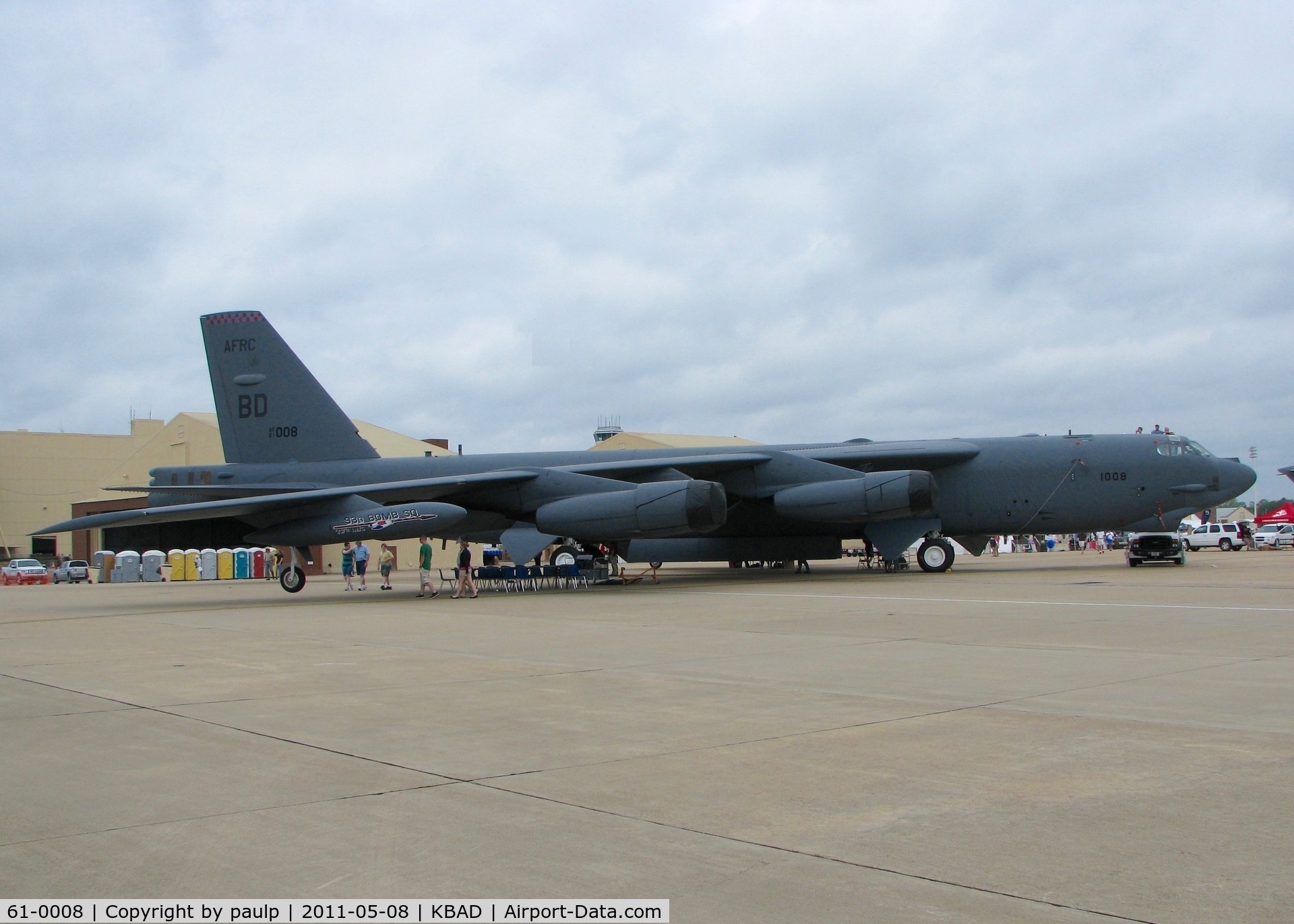 61-0008, 1961 Boeing B-52H Stratofortress C/N 464435, At Barksdale Air Force Base.