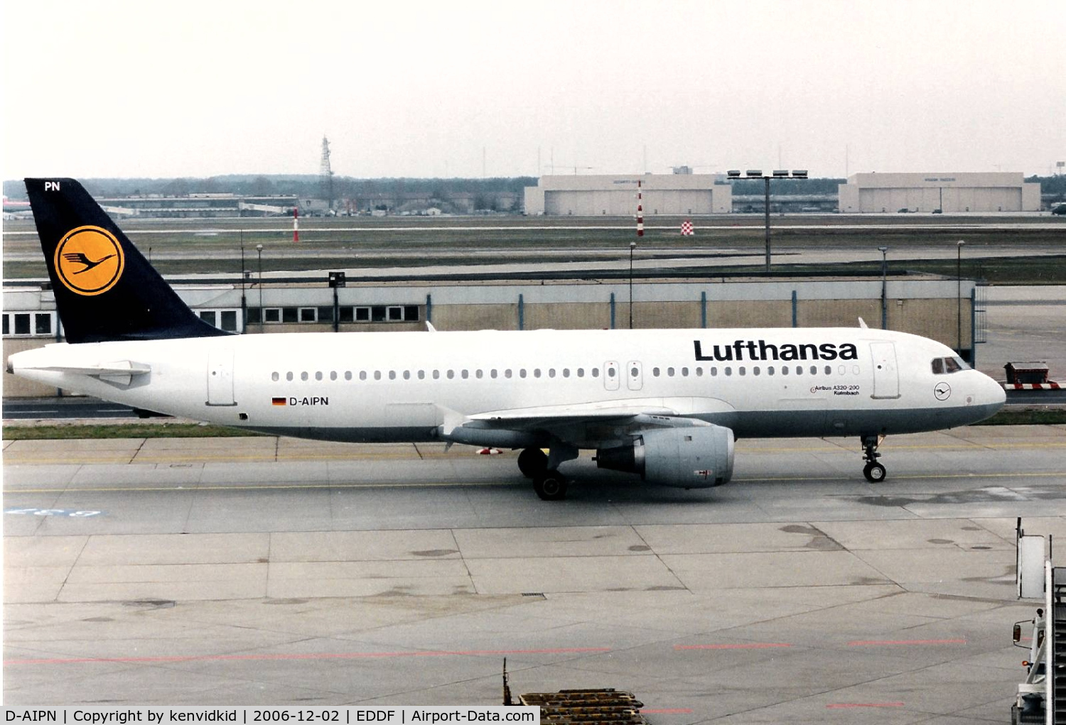 D-AIPN, 1990 Airbus A320-211 C/N 0105, Lufthansa, it was destroyed a few months after I photographed it.