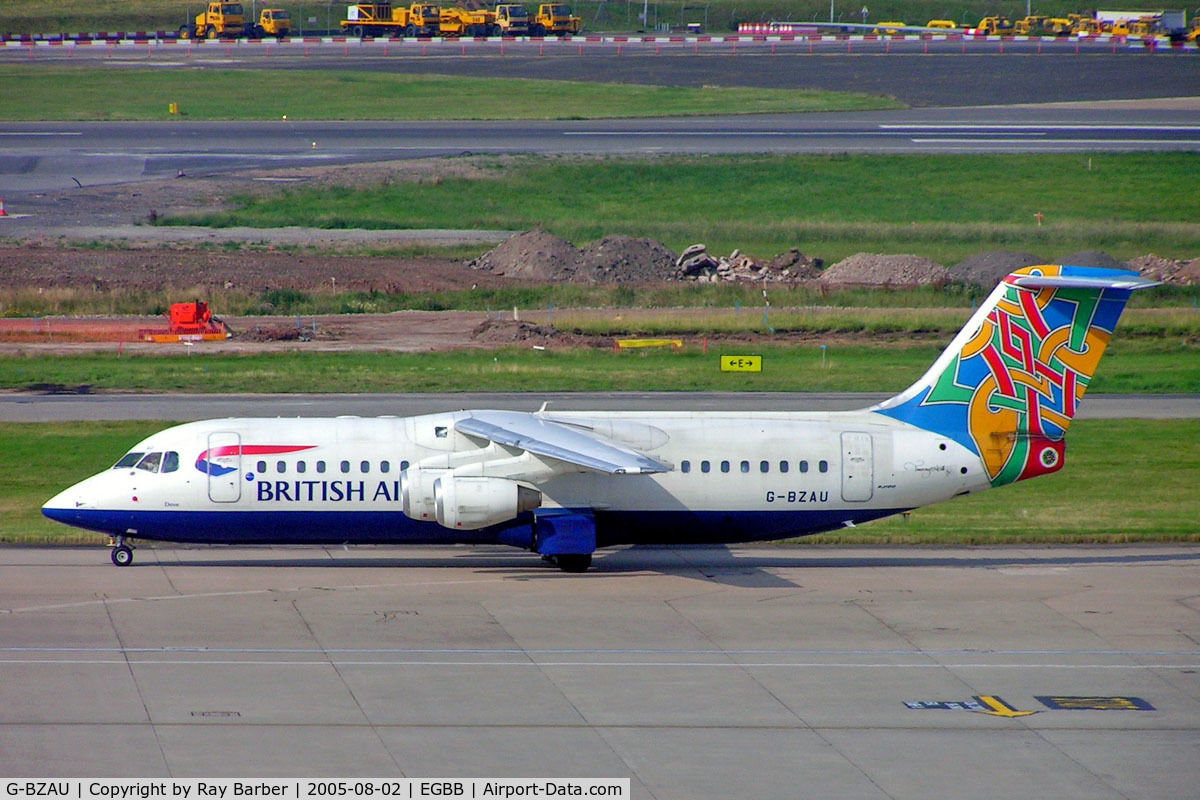 G-BZAU, 1998 British Aerospace Avro 146-RJ100 C/N E3328, BAe 146-RJ100 [E3328] (British Airways CitiExpress) Birmingham Int'l~G 02/08/2005