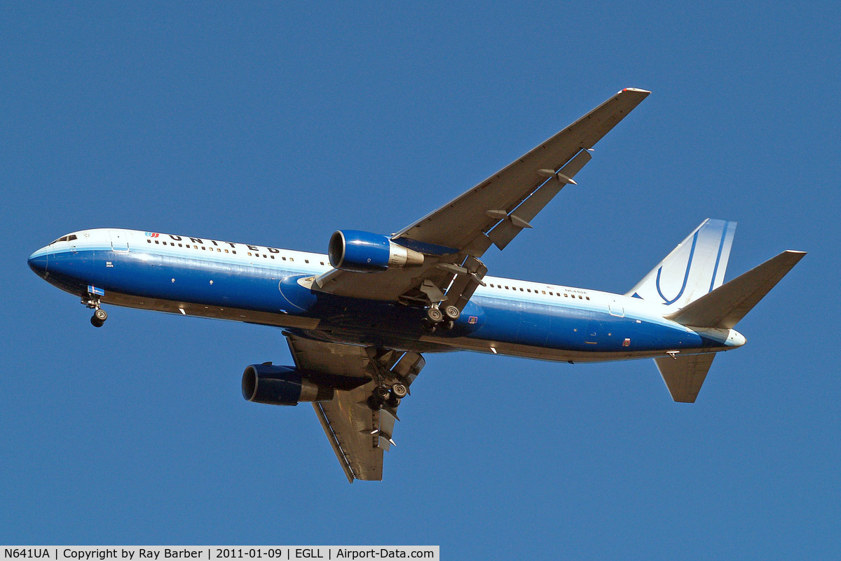 N641UA, 1991 Boeing 767-322/ER C/N 25091, Boeing 767-322ER [25091] (United Airlines) Home~G 09/01/2011. On approach 27R.