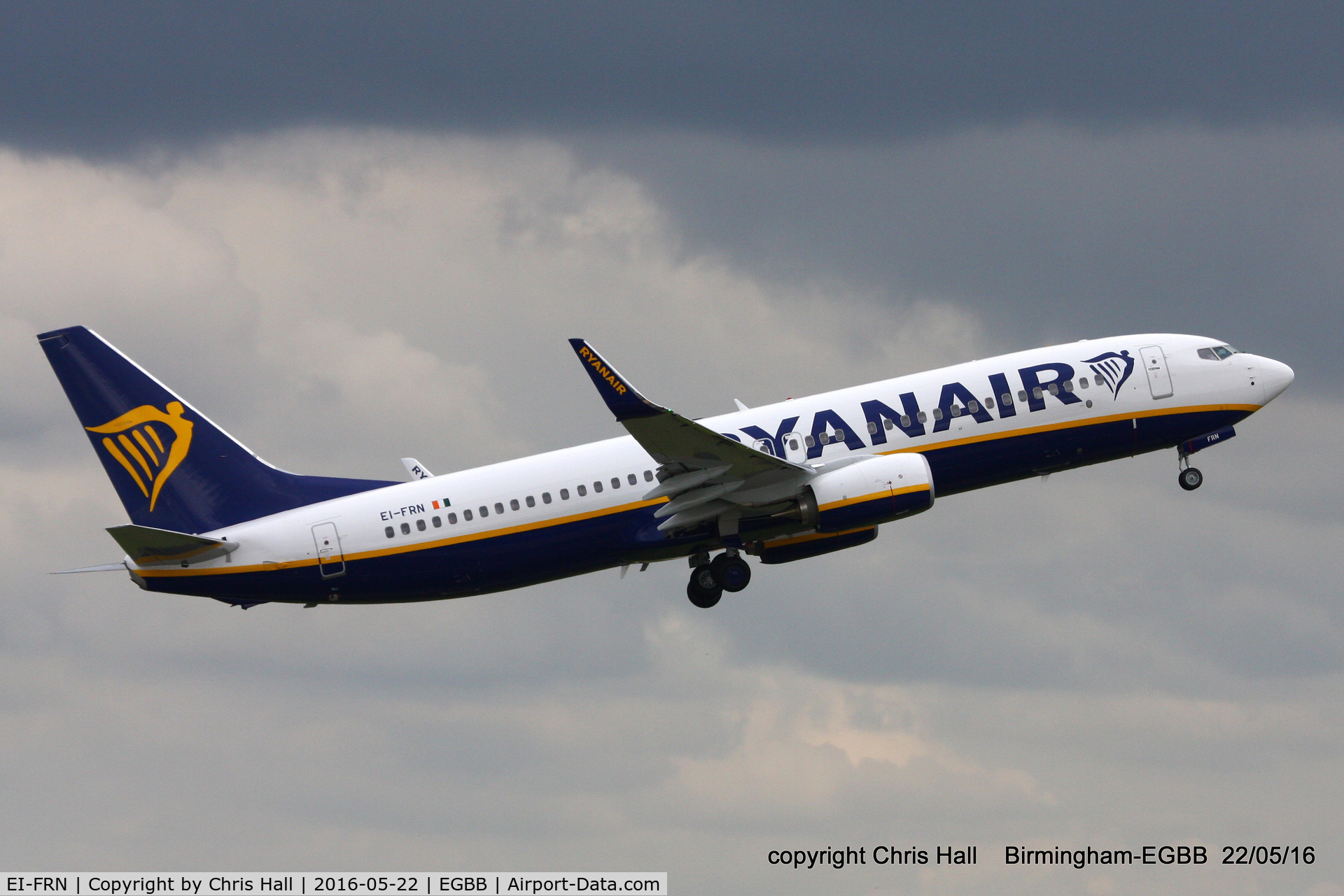EI-FRN, 2016 Boeing 737-8AS C/N 44744, Ryanair