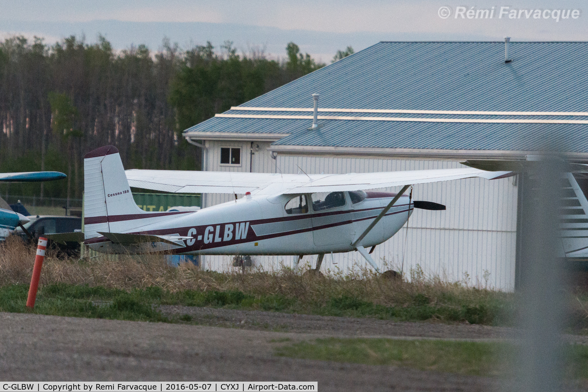 C-GLBW, 1955 Cessna 180 C/N 31935, Parked outside east of main terminal building