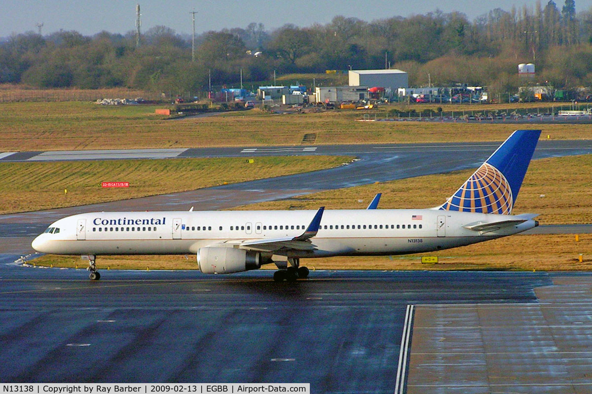 N13138, 1999 Boeing 757-224 C/N 30351, Boeing 757-224ET [30351] (Continental Airlines) Birmingham Int'l~G 13/02/2009