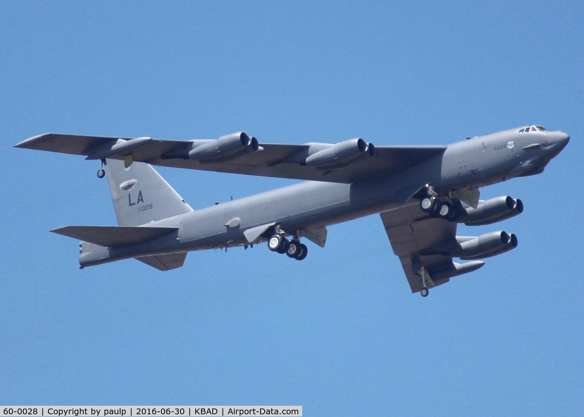 60-0028, 1960 Boeing B-52H Stratofortress C/N 464393, At Barksdale Air Force Base.