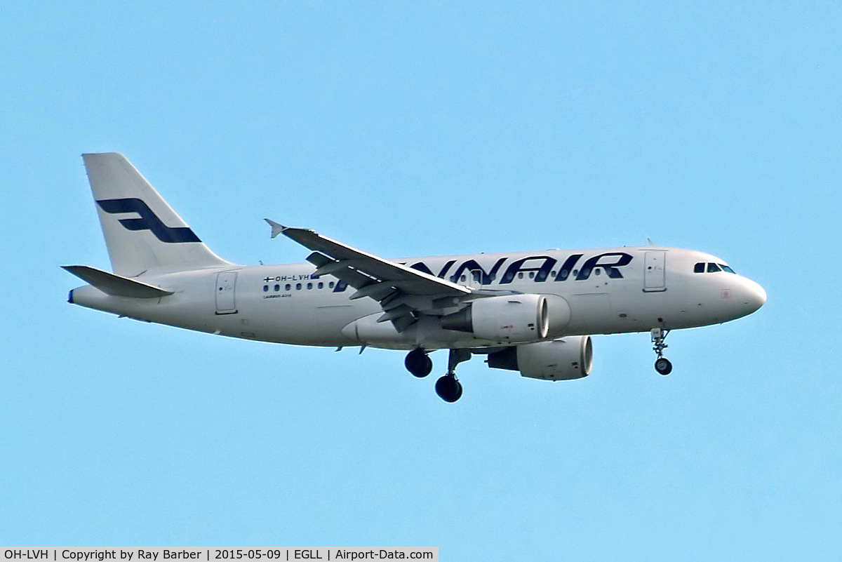 OH-LVH, 2000 Airbus A319-112 C/N 1184, Airbus A319-112 [1184] (Finnair) Home~G 09/05/2015. On approach 27L.