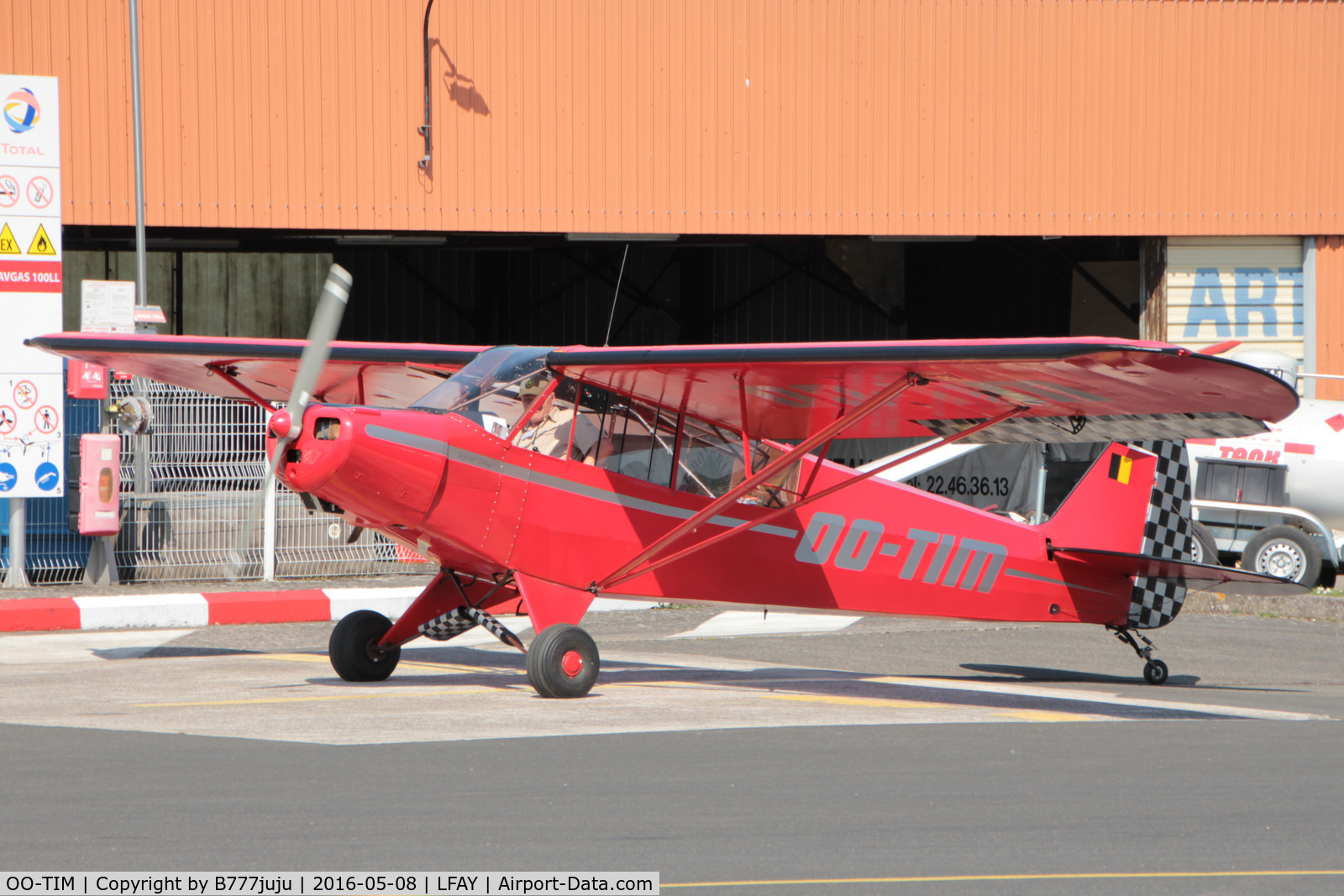 OO-TIM, 1954 Piper L-18C Super Cub C/N 18-3424, at Amiens