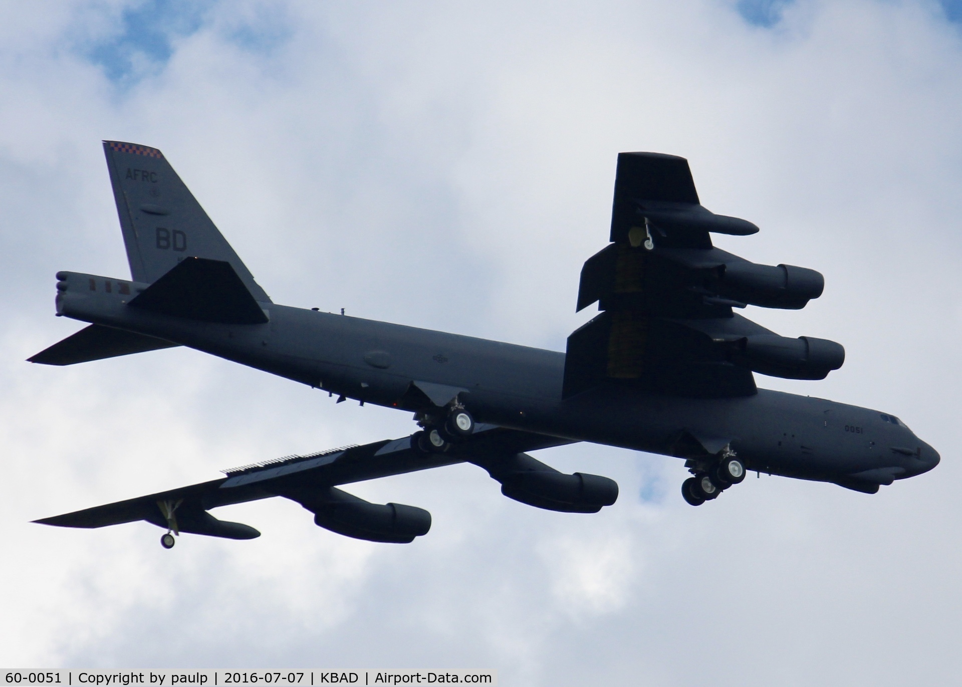 60-0051, 1960 Boeing B-52H Stratofortress C/N 464416, At Barksdale Air Force Base.