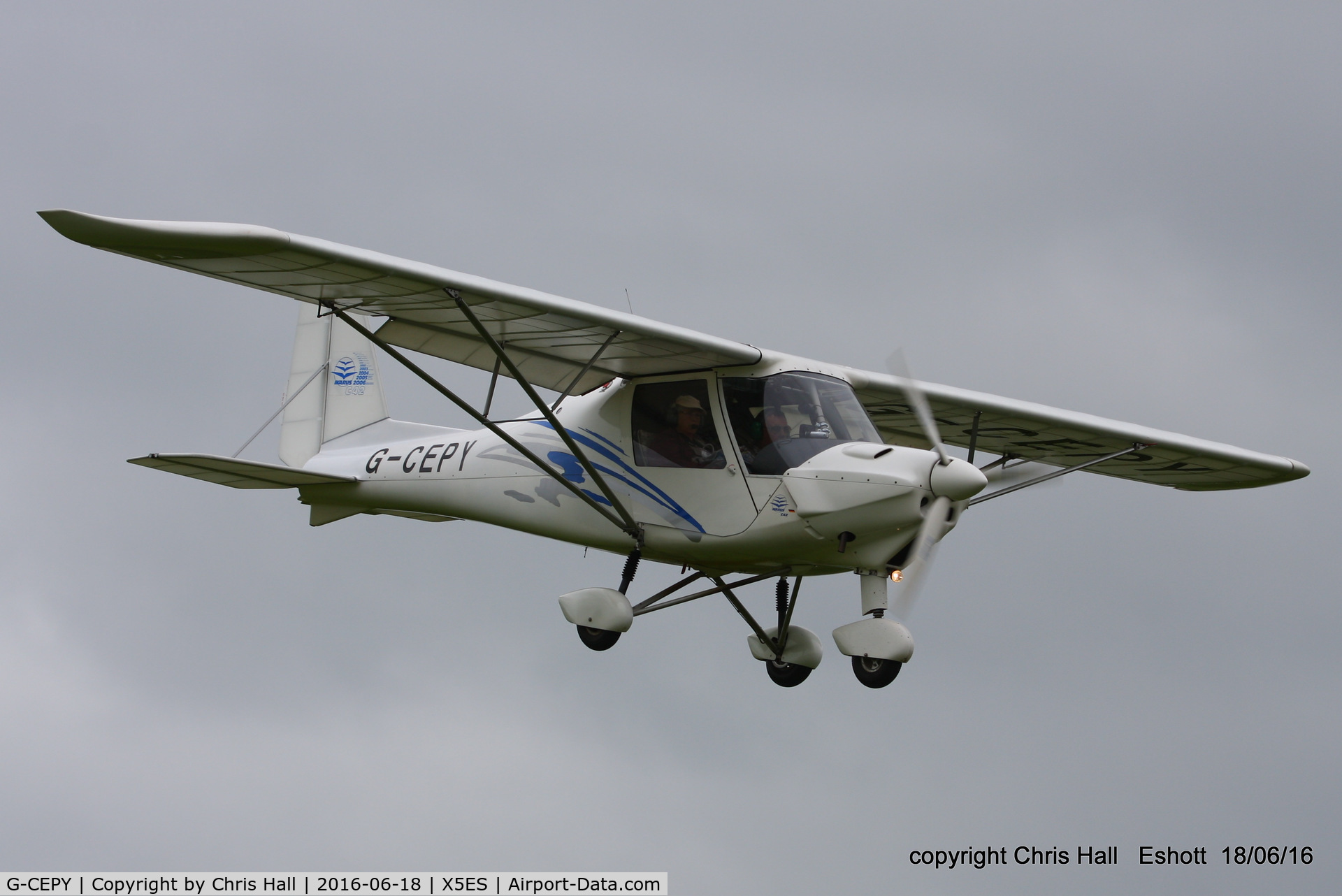 G-CEPY, 2007 Comco Ikarus C42 FB80 C/N 0707-6900, at the Great North Fly in. Eshott