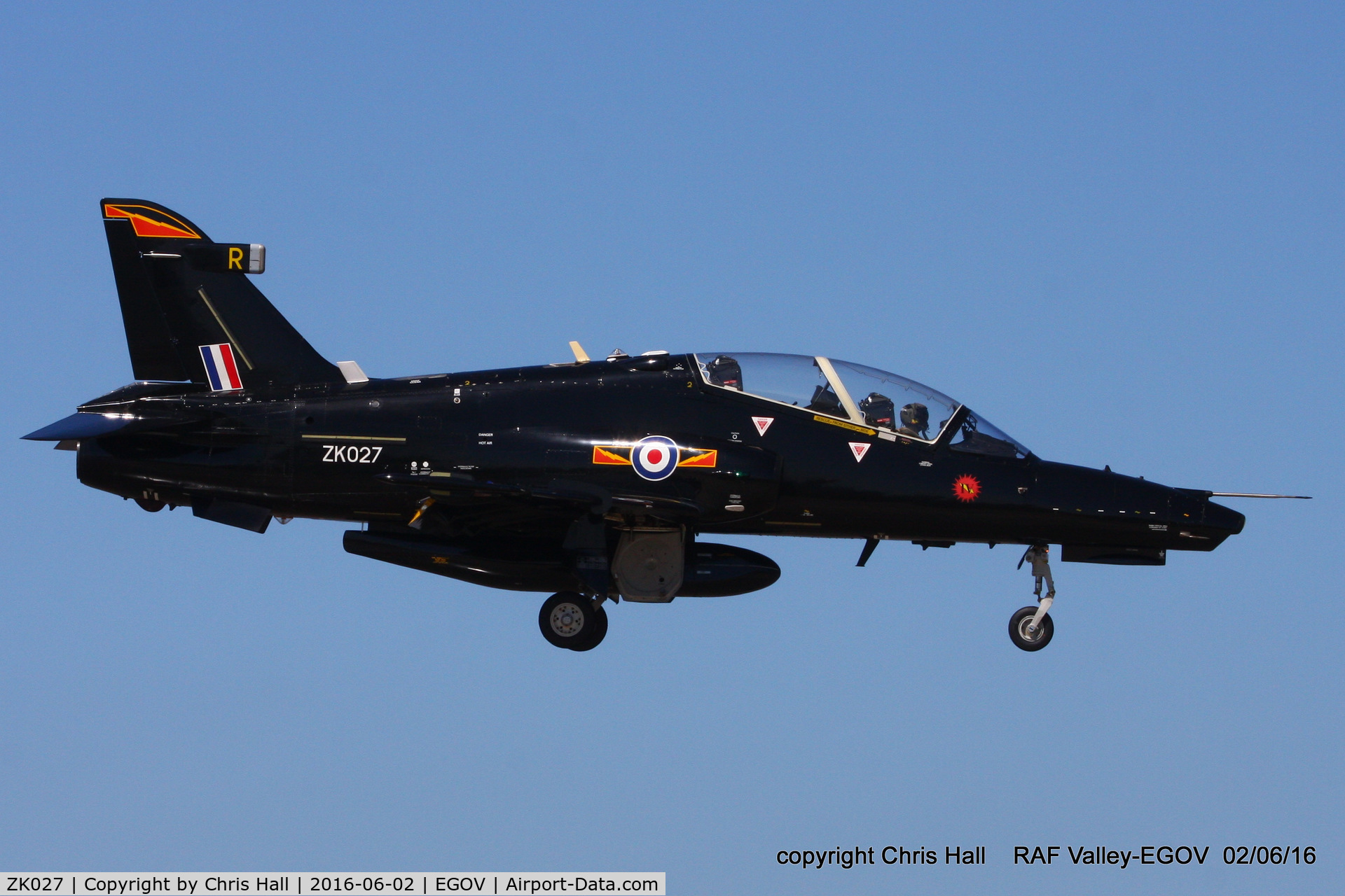 ZK027, 2009 British Aerospace Hawk T2 C/N RT018/1256, RAF IV Sqn