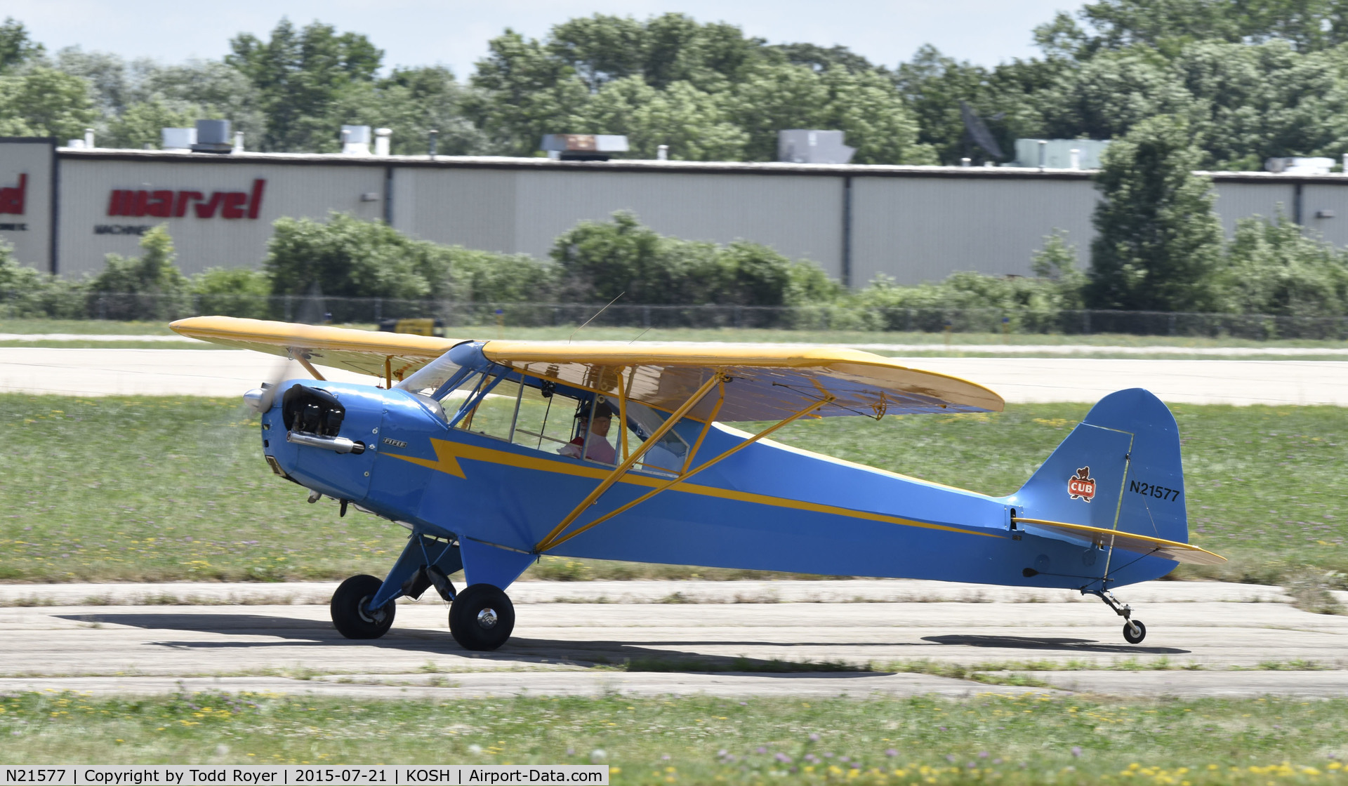 N21577, 1938 Piper J3C-65 Cub Cub C/N 2433, Airventure 2015
