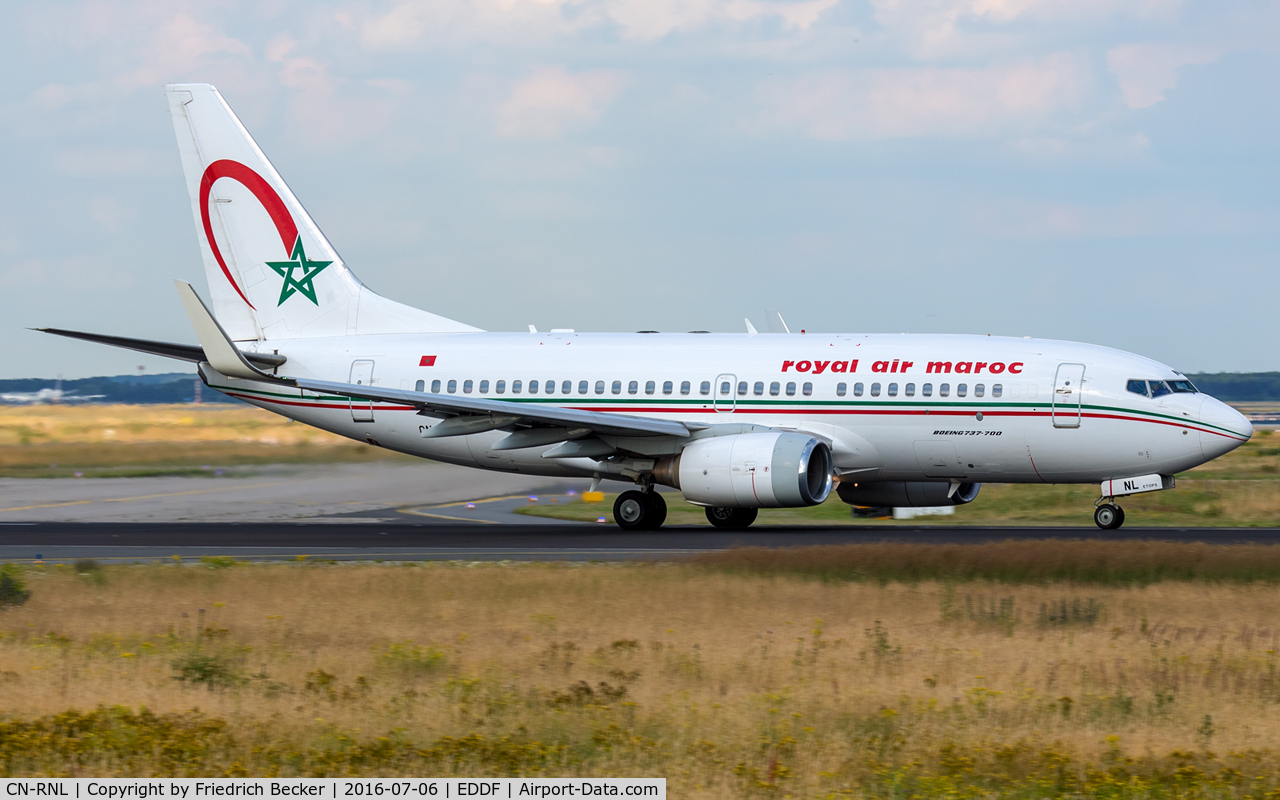 CN-RNL, 1999 Boeing 737-7B6 C/N 28982, departure via RW18W