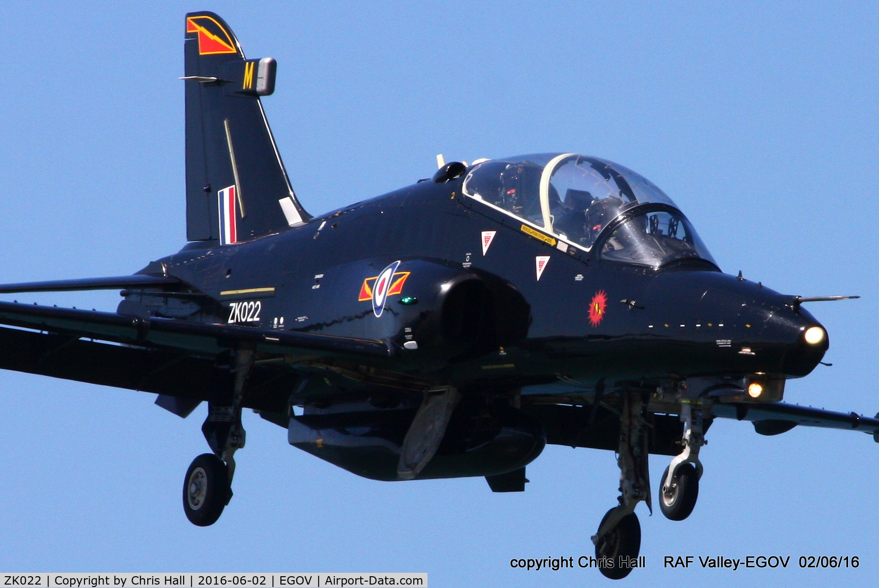 ZK022, 2009 British Aerospace Hawk T2 C/N RT013/1251, RAF IV Sqn