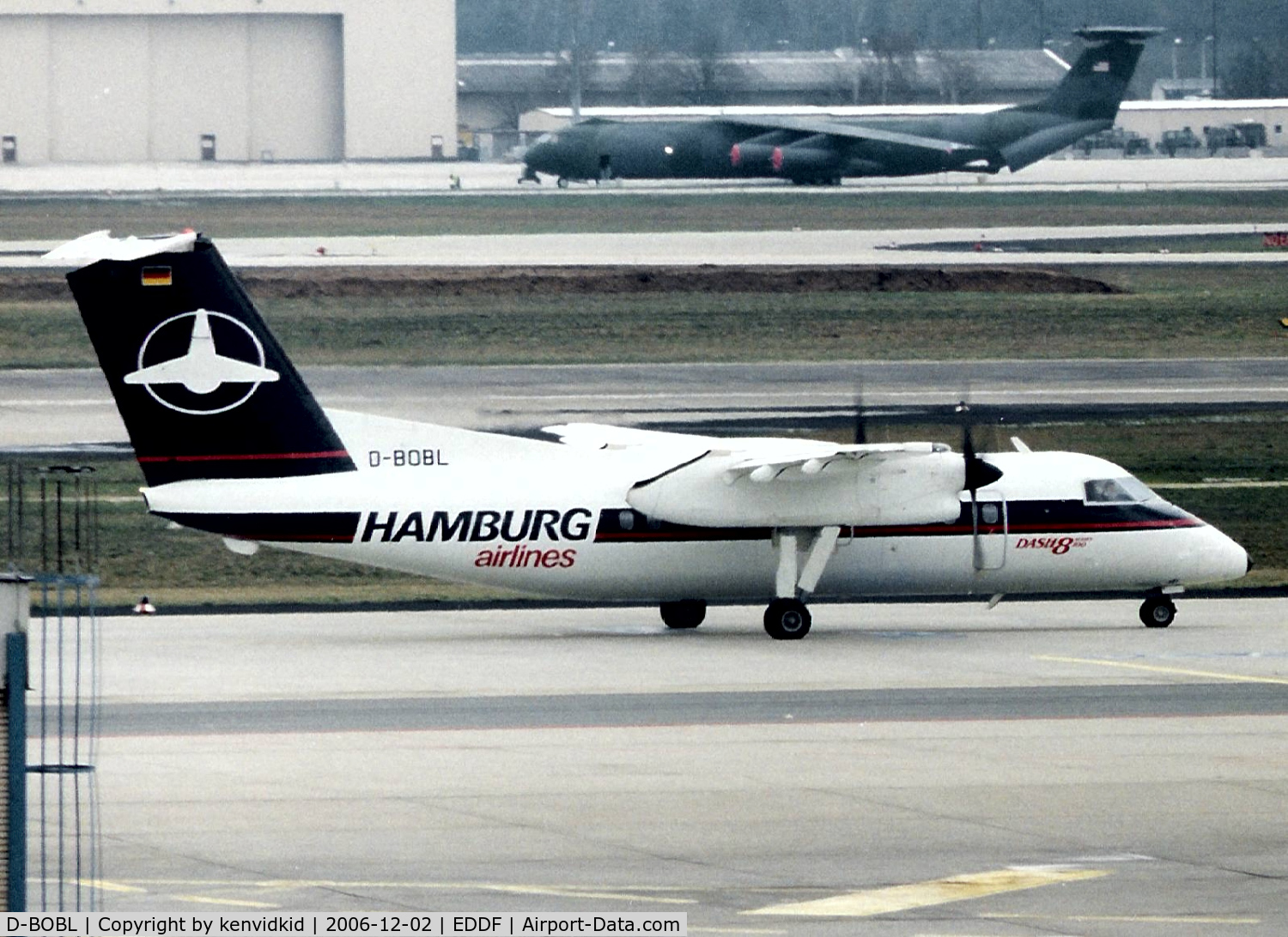 D-BOBL, 1990 De Havilland Canada DHC-8-102 Dash 8 C/N 225, Hamburg Airlines
