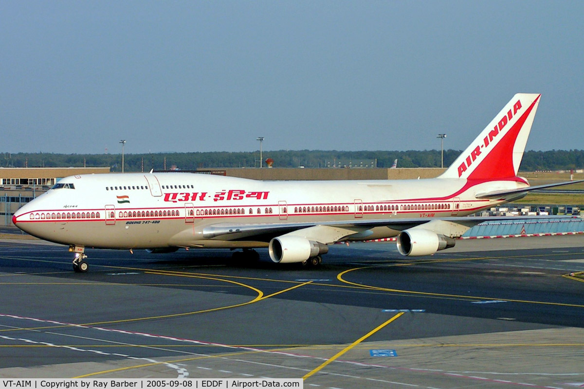 VT-AIM, 1991 Boeing 747-433 C/N 25074, Boeing 747-433 [25074] (Air India) Frankfurt~D 08/09/2005