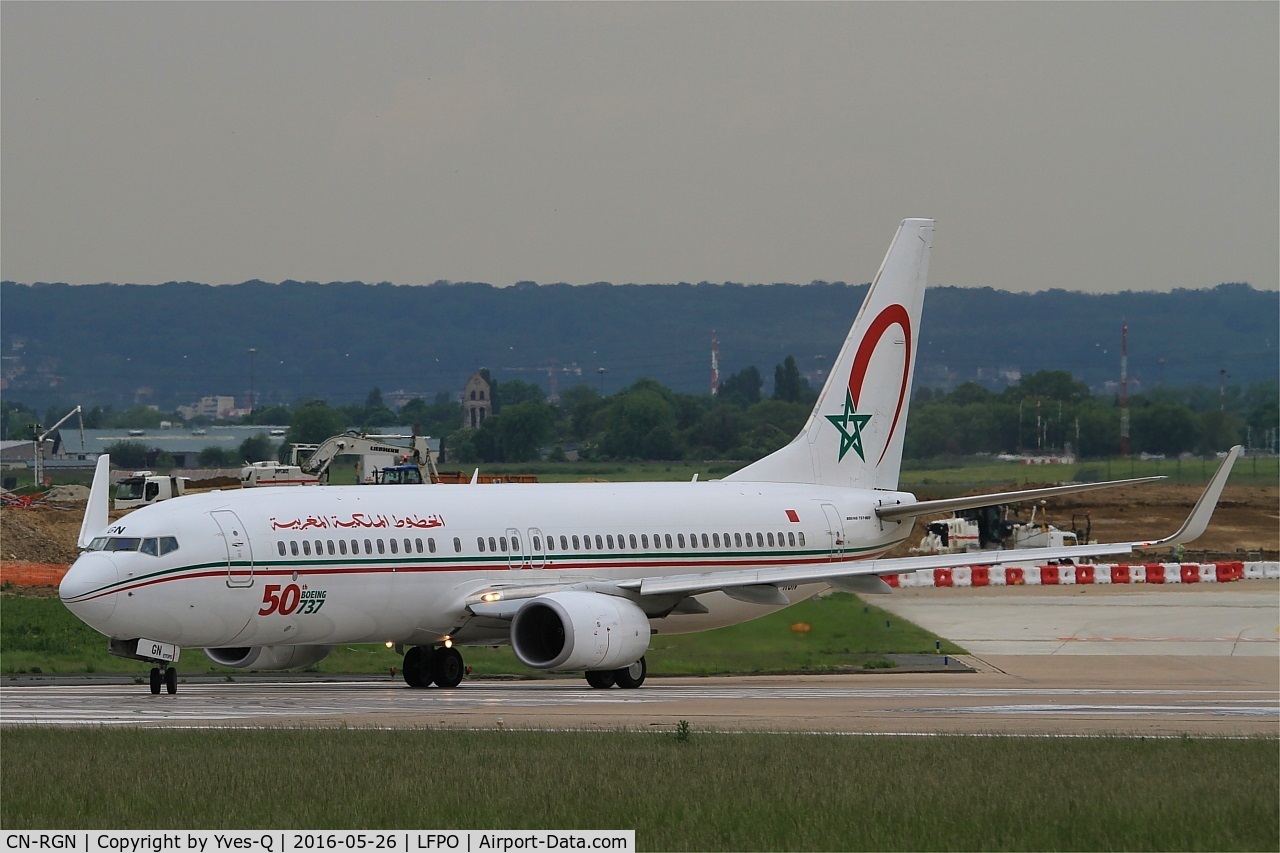 CN-RGN, 2013 Boeing 737-8B6 C/N 33075, Boeing 737-8B6, Lining up prior take off rwy 08, Paris-Orly airport (LFPO-ORY)