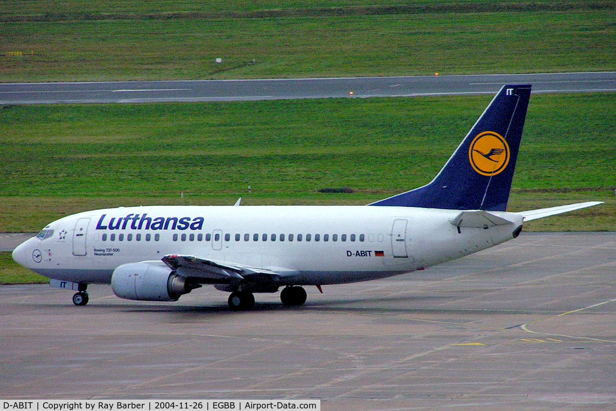 D-ABIT, 1991 Boeing 737-530 C/N 24943, Boeing 737-530 [24943] (Lufthansa) Birmingham Int'l~G 26/11/2004
