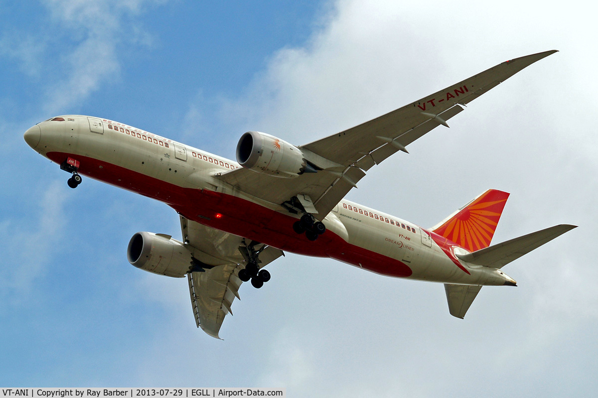 VT-ANI, 2012 Boeing 787-8 Dreamliner C/N 36277, Boeing 787-8 Dreamliner [36277] (Air India) Home~G 29/07/2013. On approach 27R.