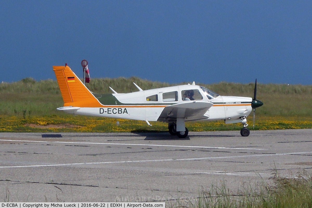 D-ECBA, Piper PA-28R-200 Cherokee Arrow II C/N 28R-7635398, On Helgoland