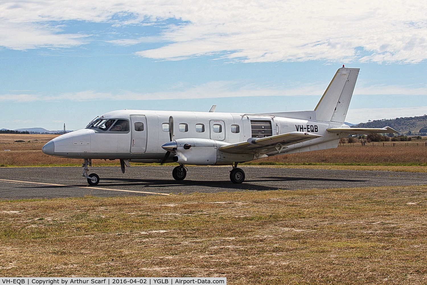 VH-EQB, 1979 Embraer EMB-110P1 Bandeirante C/N 110214, Goulburn NSW April 2016