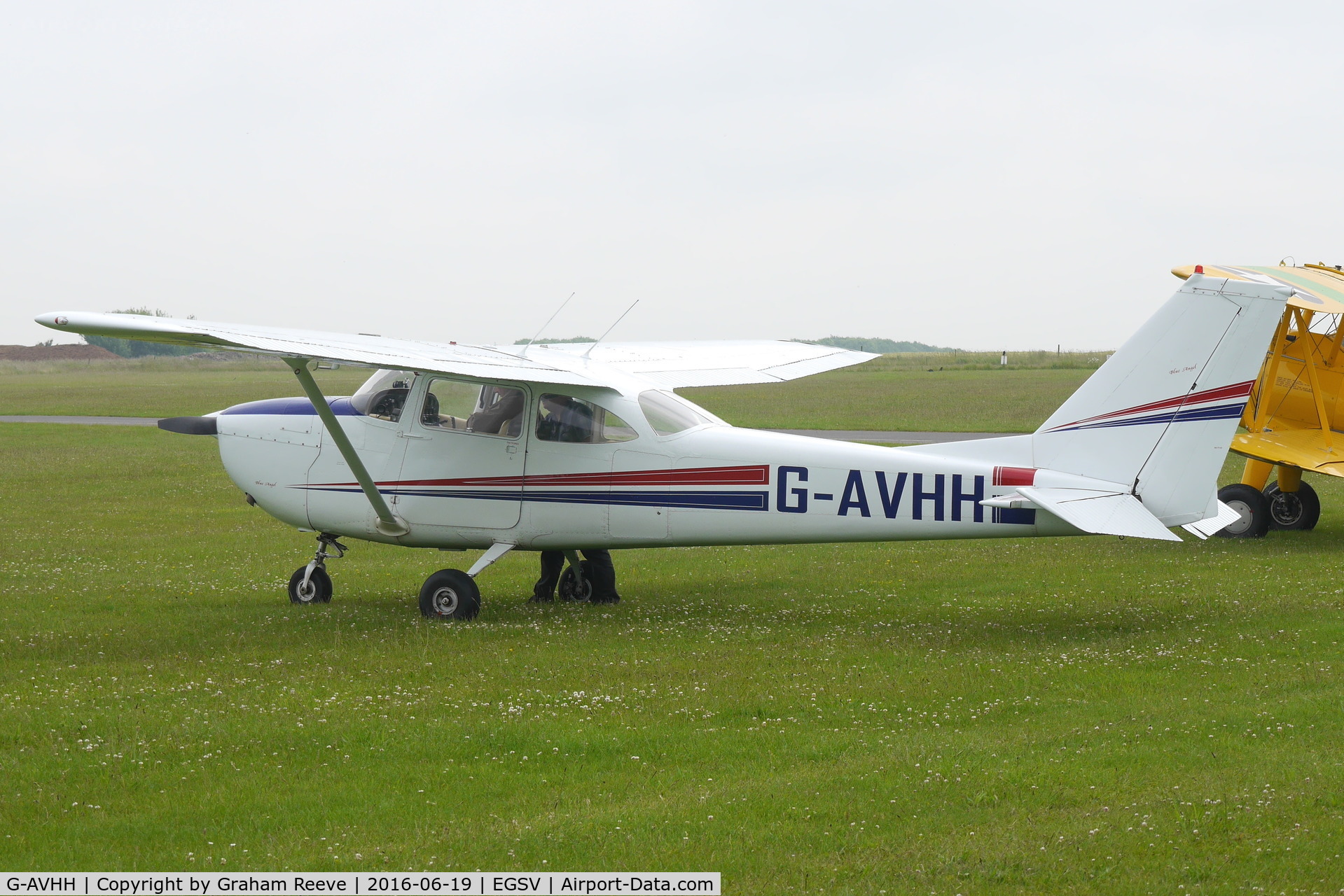 G-AVHH, 1967 Reims F172H Skyhawk C/N 0337, Parked at Old Buckenham.