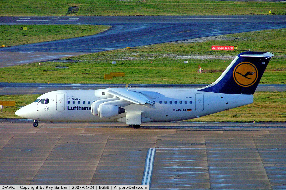 D-AVRJ, 1996 British Aerospace Avro 146-RJ85 C/N E.2277, BAe 146-RJ85 [E2277] (Lufthansa Regional) Birmingham Int'l~G 24/01/2007
