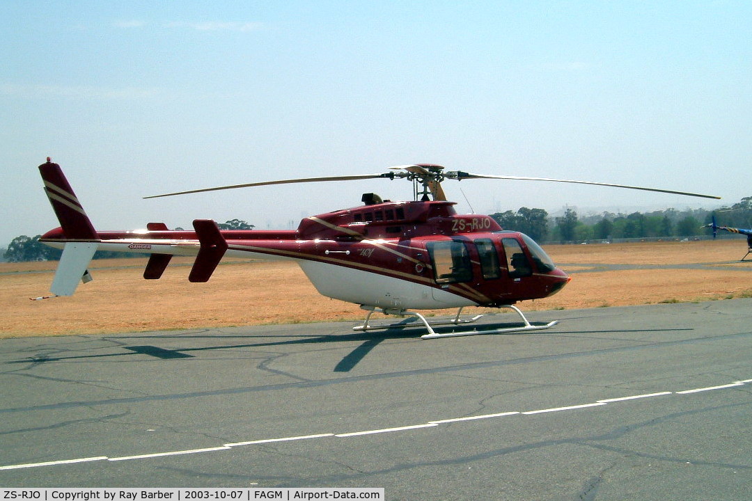 ZS-RJO, 1997 Bell 407 C/N 53206, Bell 407 [53206] Rand~ZS 07/10/2003