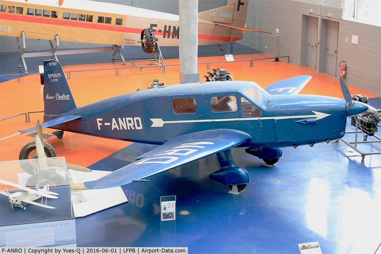 F-ANRO, Caudron C.635M Simoun C/N 15/7017, Caudron C.635M Simoun, Exibited at Air & Space Museum Paris-Le Bourget (LFPB)