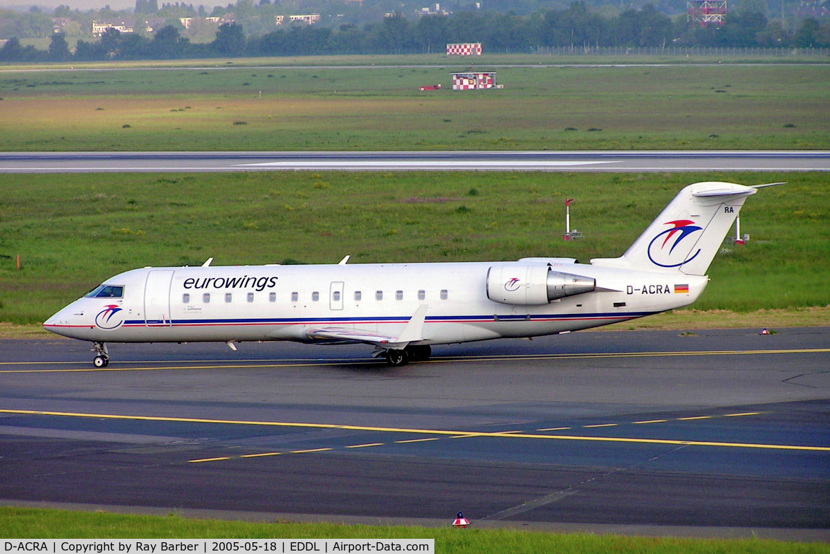 D-ACRA, Canadair CRJ-200ER (CL-600-2B19) C/N 7567, Canadair CRJ-200LR [7567] (Eurowings) Dusseldorf~D 18/05/2006