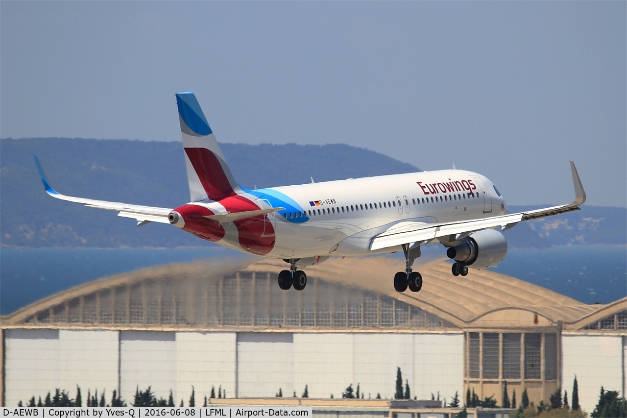 D-AEWB, 2016 Airbus A320-214 C/N 6992, Airbus A320-214, On final rwy 31R, Marseille-Provence Airport (LFML-MRS)