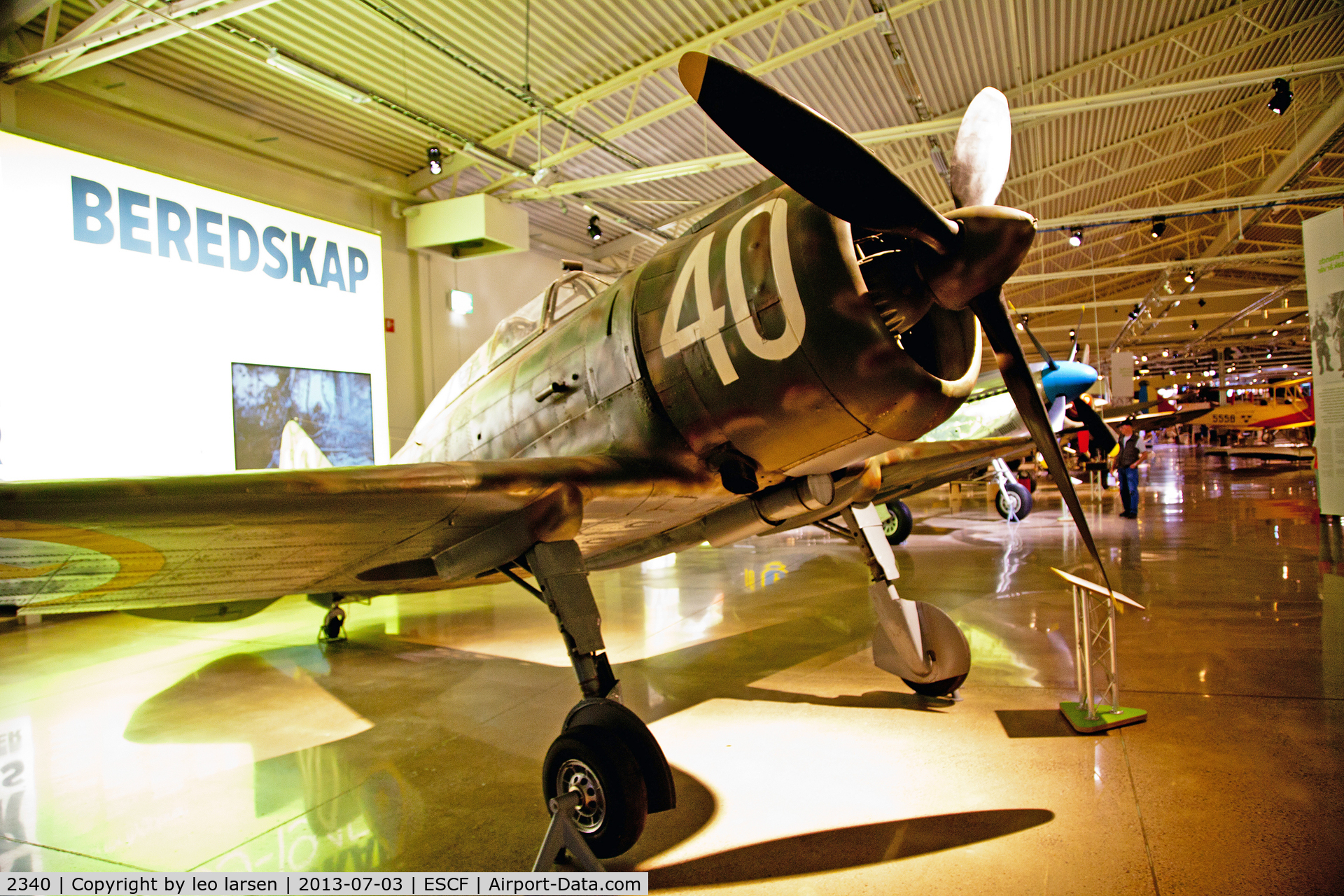 2340, 1940 Reggiane Re 2000 Falco 1 C/N not known, Flygvapen Museum Linkoping 3.7.13