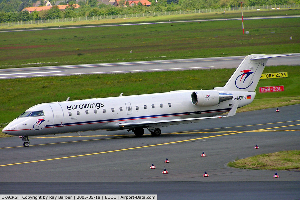 D-ACRG, 2002 Bombardier CRJ-200ER (CL-600-2B19) C/N 7630, Canadair CRJ-200LR [7630] (Eurowings) Dusseldorf~D 18/05/2006
