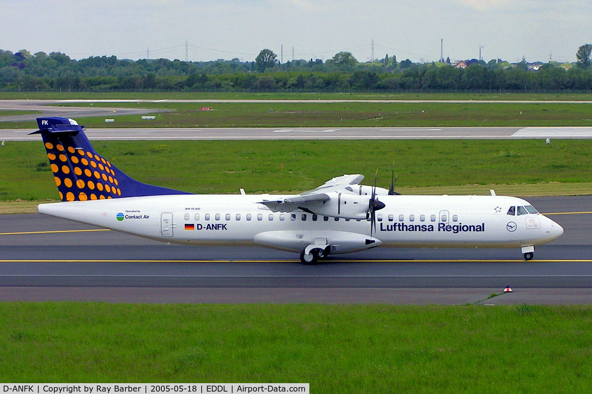 D-ANFK, 2001 ATR 72-212A C/N 666, Aerospatiale ATR-72-212A [666] (Lufthansa Regional/Contact Air) Dusseldorf~D 18/05/2006