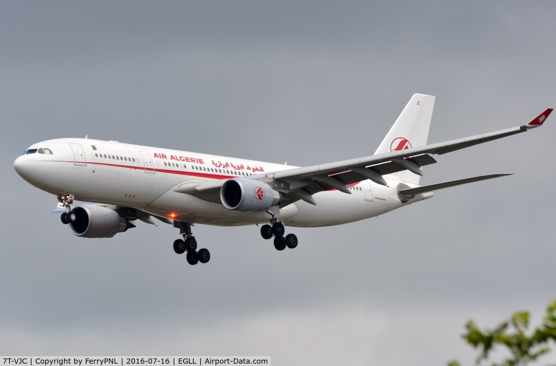 7T-VJC, 2015 Airbus A330-202 C/N 1649, Air Algerie A332 landing in LHR