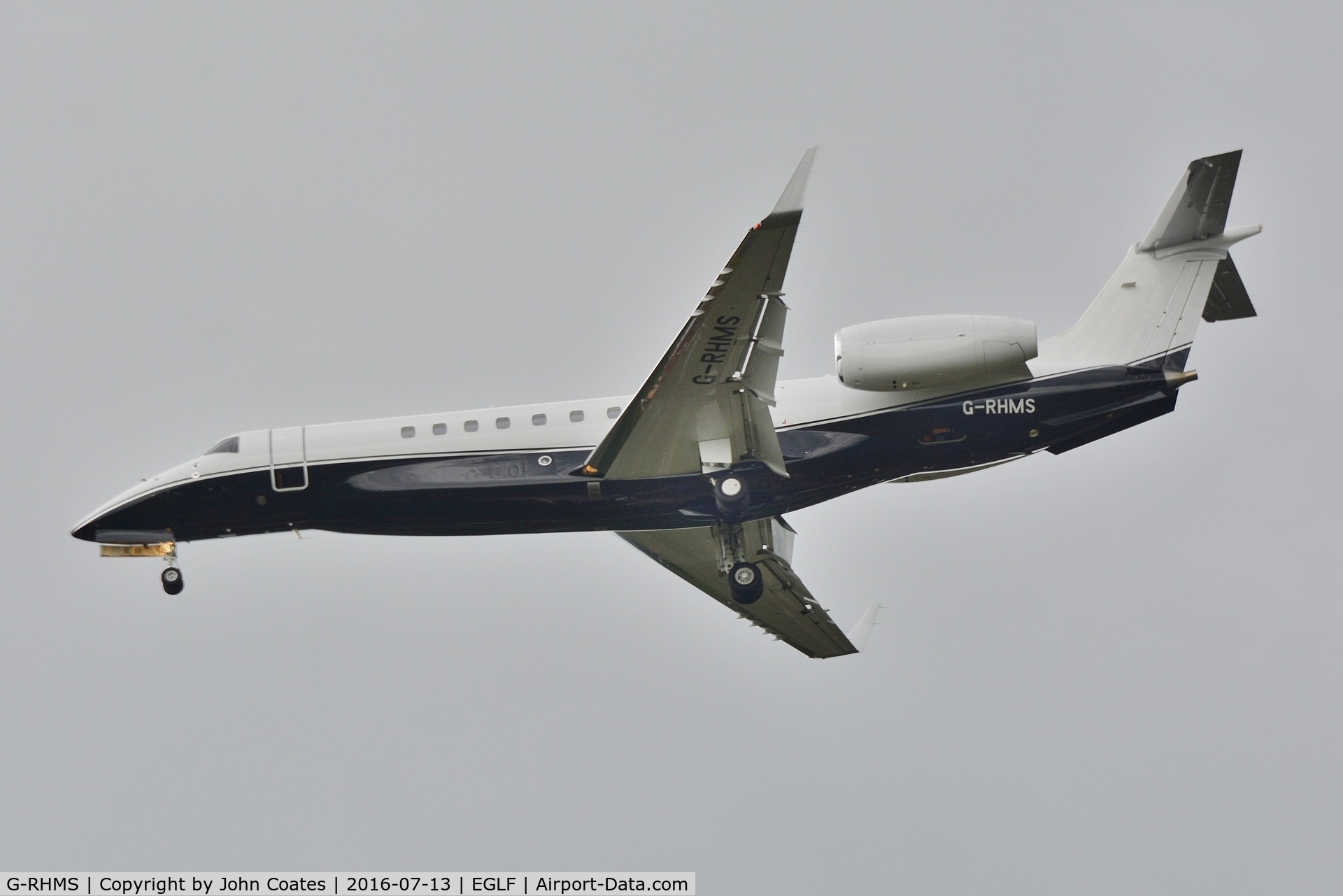 G-RHMS, 2008 Embraer EMB-135BJ Legacy C/N 14501072, Finals to 24 across King George V fields