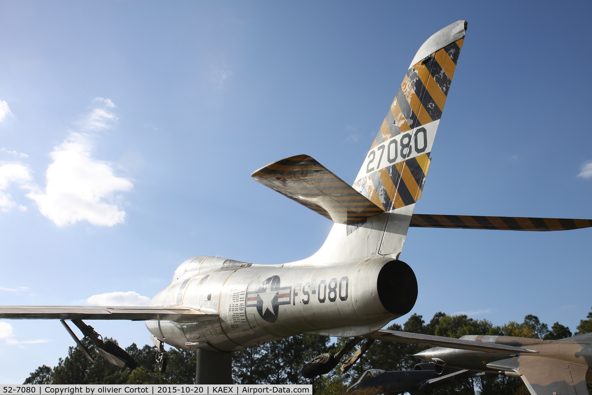 52-7080, 1952 Republic F-84F Thunderstreak C/N Not found 52-7080, rear view