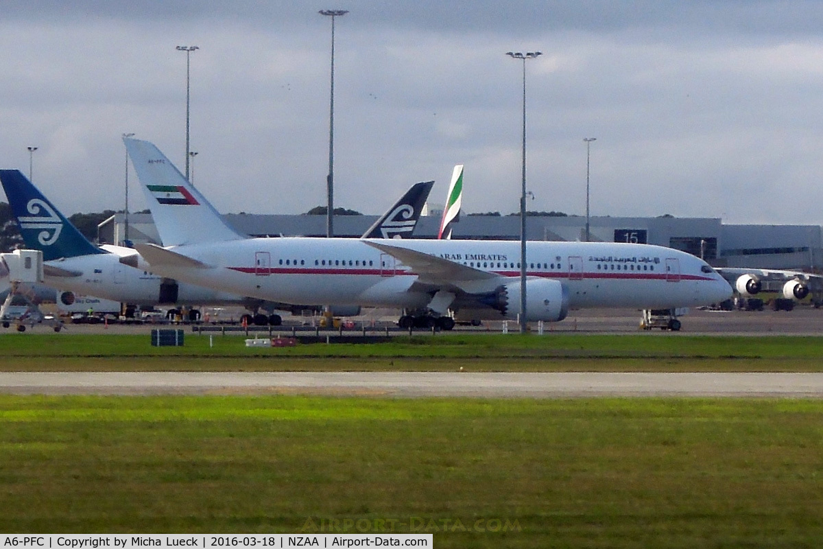 A6-PFC, 2013 Boeing 787-8 Dreamliner C/N 35303, At Auckland