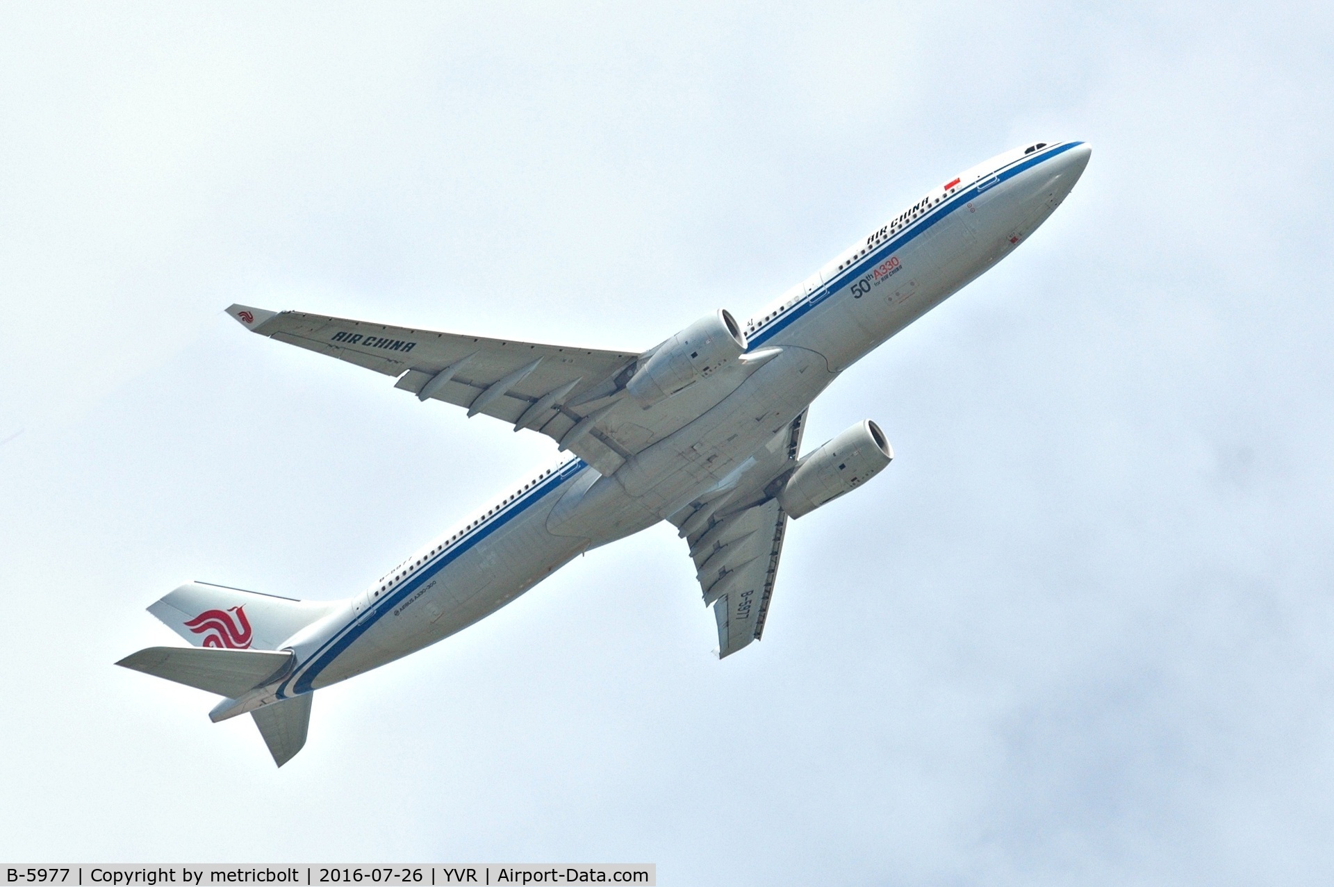 B-5977, 2015 Airbus A330-343 C/N 1658, CA998 to Beijing