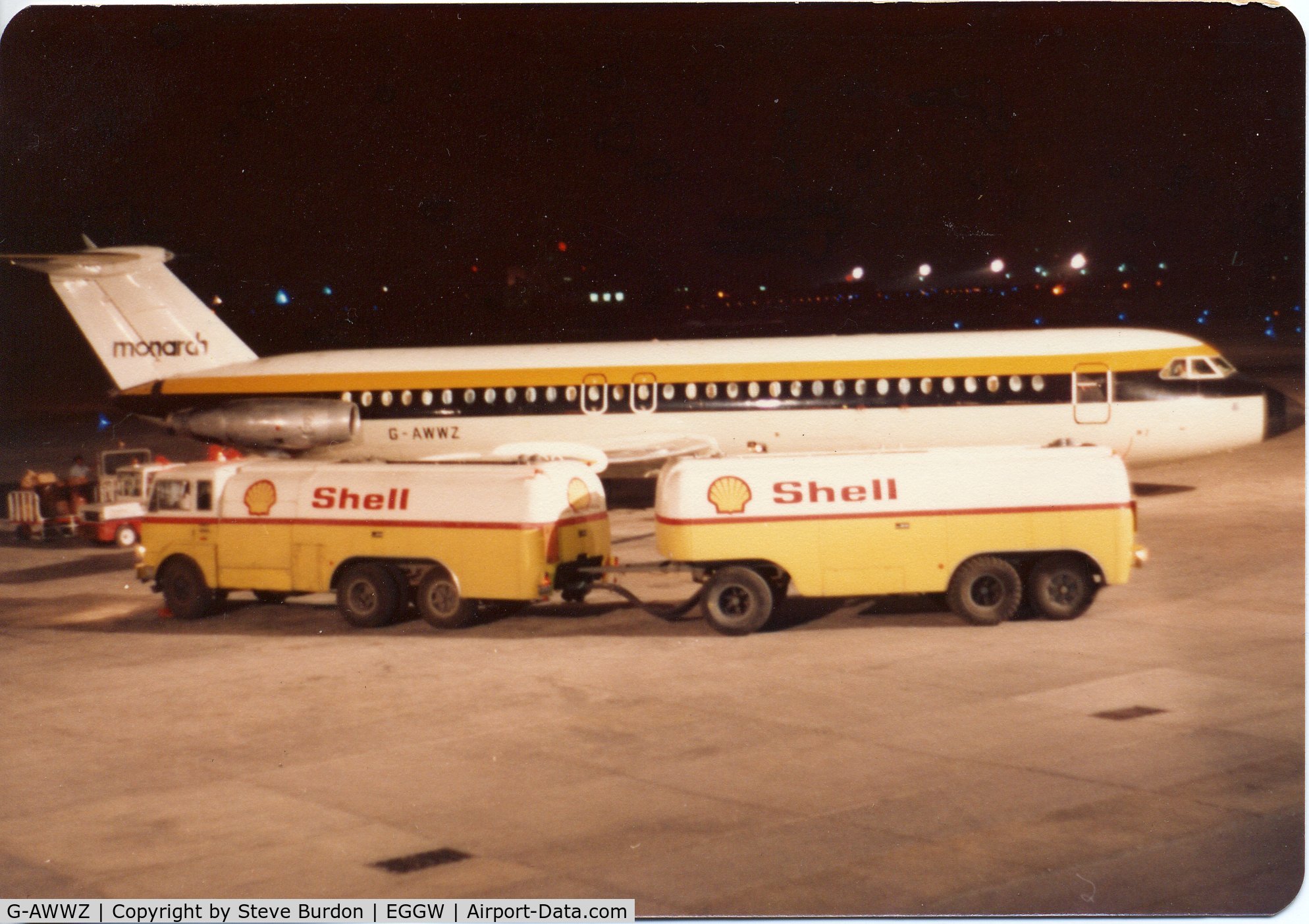 G-AWWZ, 1969 BAC 111-509EW One-Eleven C/N BAC.186, c1977 Flight from Luton to Malta
