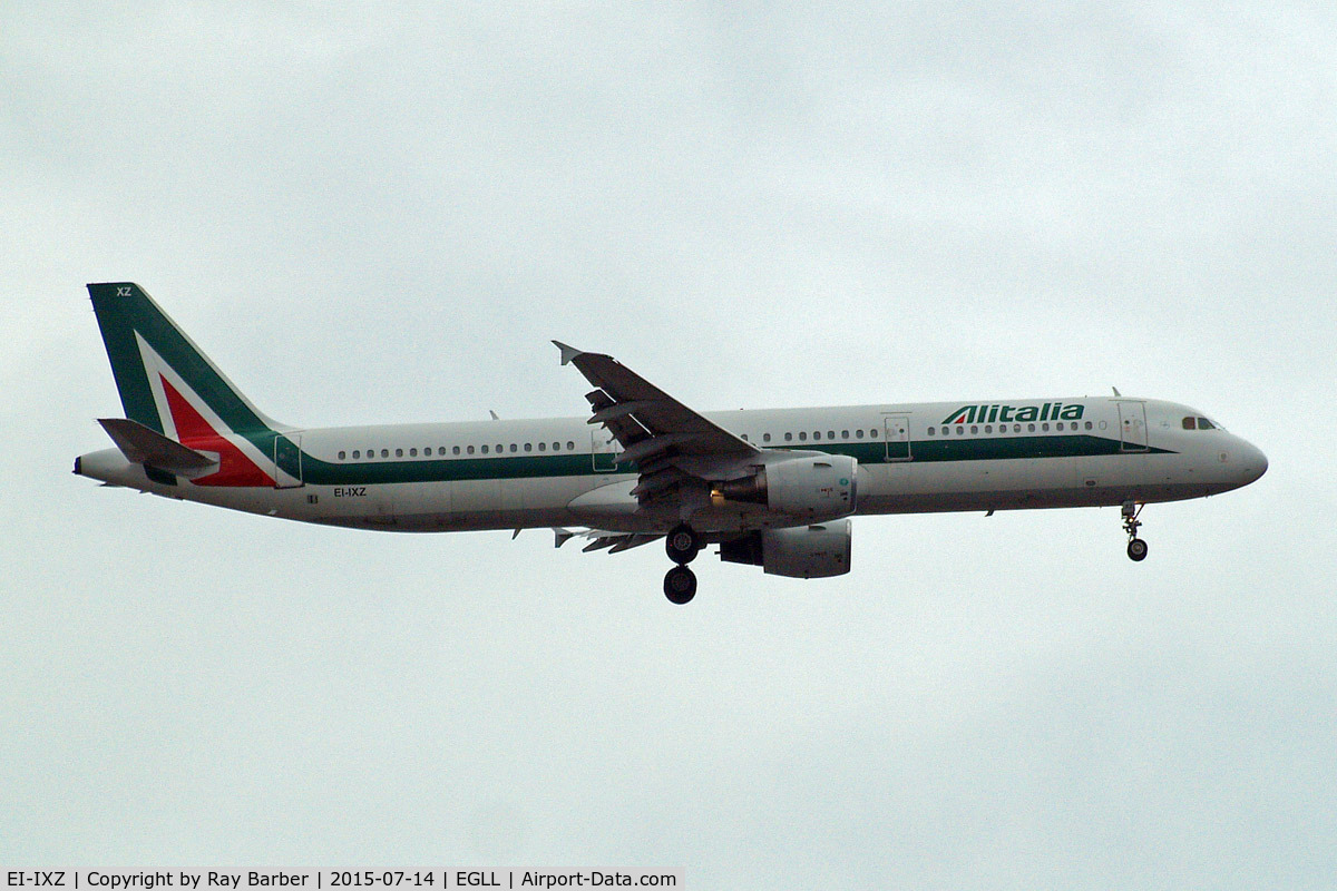 EI-IXZ, 1998 Airbus A321-112 C/N 848, Airbus A321-112 [0848] (Alitalia) Home~G 14/07/2015. On approach 27L.