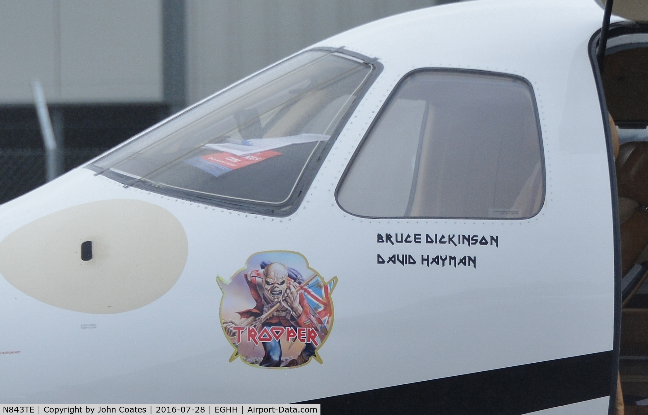 N843TE, 2007 Eclipse Aviation Corp EA500 C/N 000072, Iron Maiden logos plus new Channel Jets titles