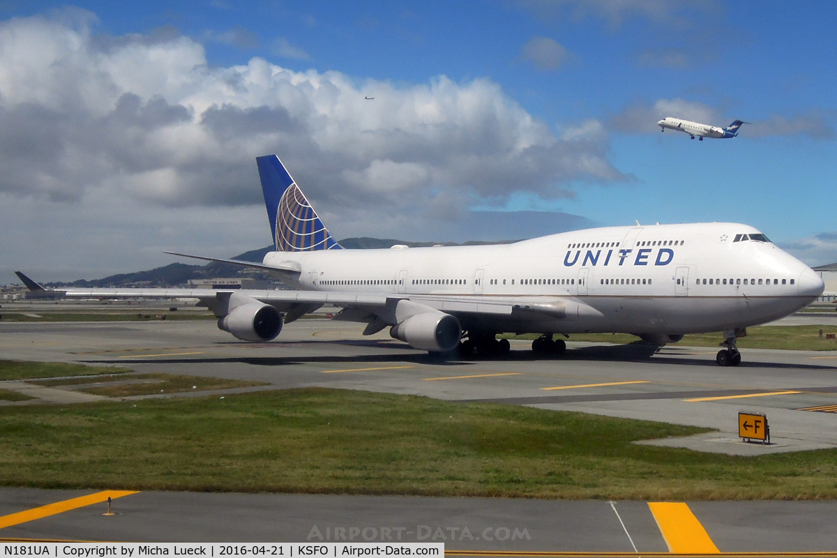 N181UA, 1991 Boeing 747-422 C/N 25278, AT SFO