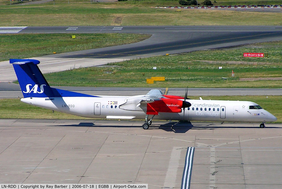 LN-RDD, 1999 De Havilland Canada DHC-8-402Q Dash 8 C/N 4009, De Havilland Canada DHC-8Q-402 Dash 8 [4009] (SAS Scandinavian Airlines) Birmingham Int'l~G 18/07/2006