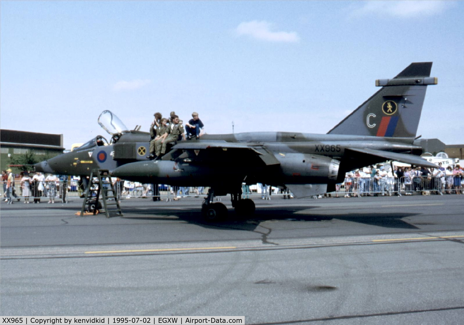 XX965, 1975 Sepecat Jaguar GR.1A C/N S.87, Airshow 1995