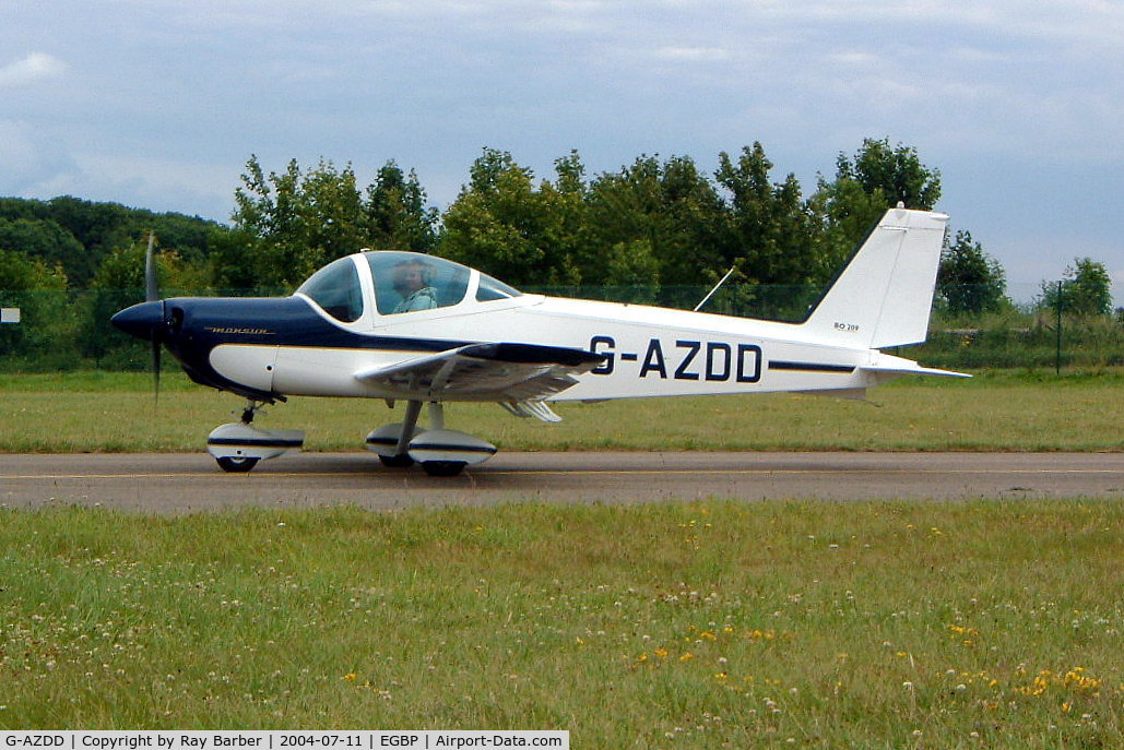 G-AZDD, 1971 Bolkow Bo-209 Monsun 150FF C/N 143, Bolkow Bo.209B Monsun 150FF [143] Kemble~G 11/07/2004