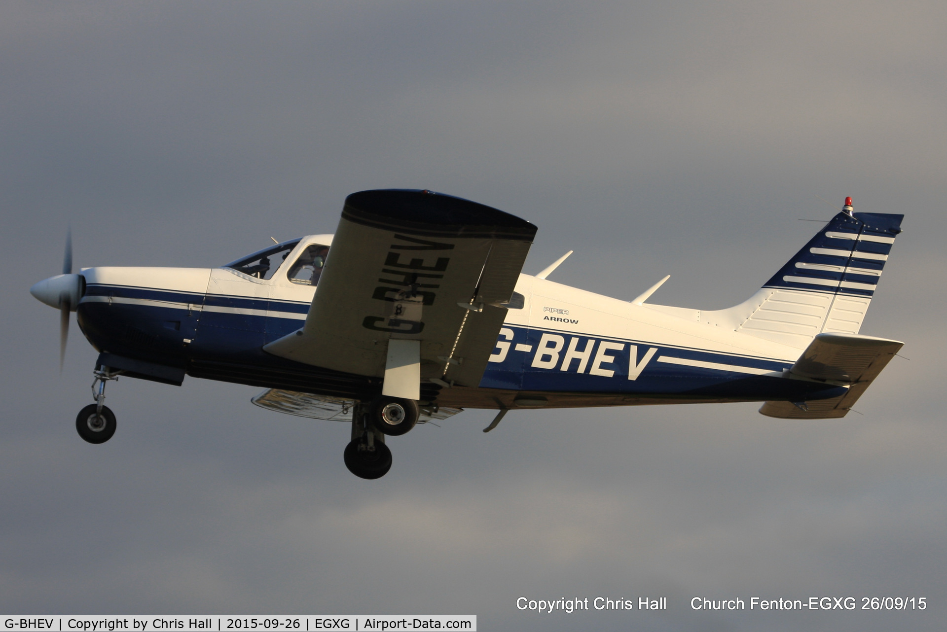 G-BHEV, 1974 Piper PA-28R-200-2 Cherokee Arrow II C/N 28R-7435159, at the Yorkshire Airshow
