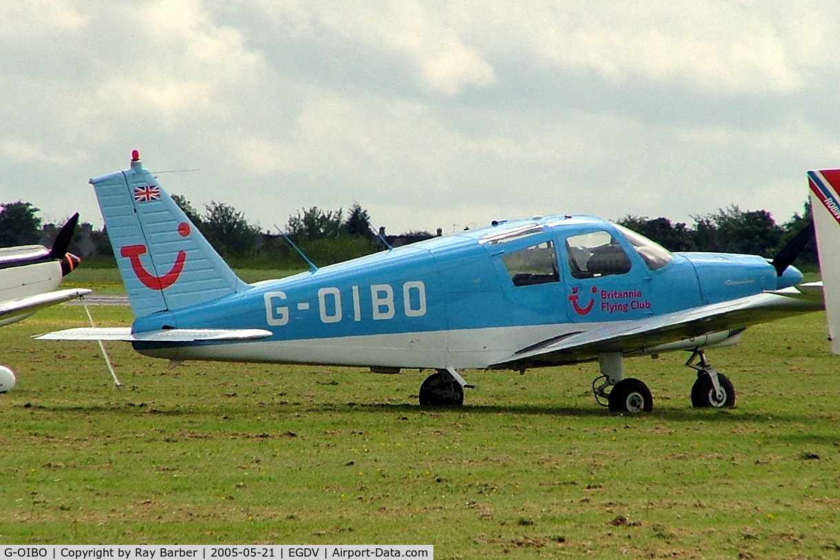 G-OIBO, 1966 Piper PA-28-180 Cherokee C/N 28-3794, Piper PA-28-180 Cherokee C [28-3794] (Britannia Flying Club) Hullavington~G 21/05/2005