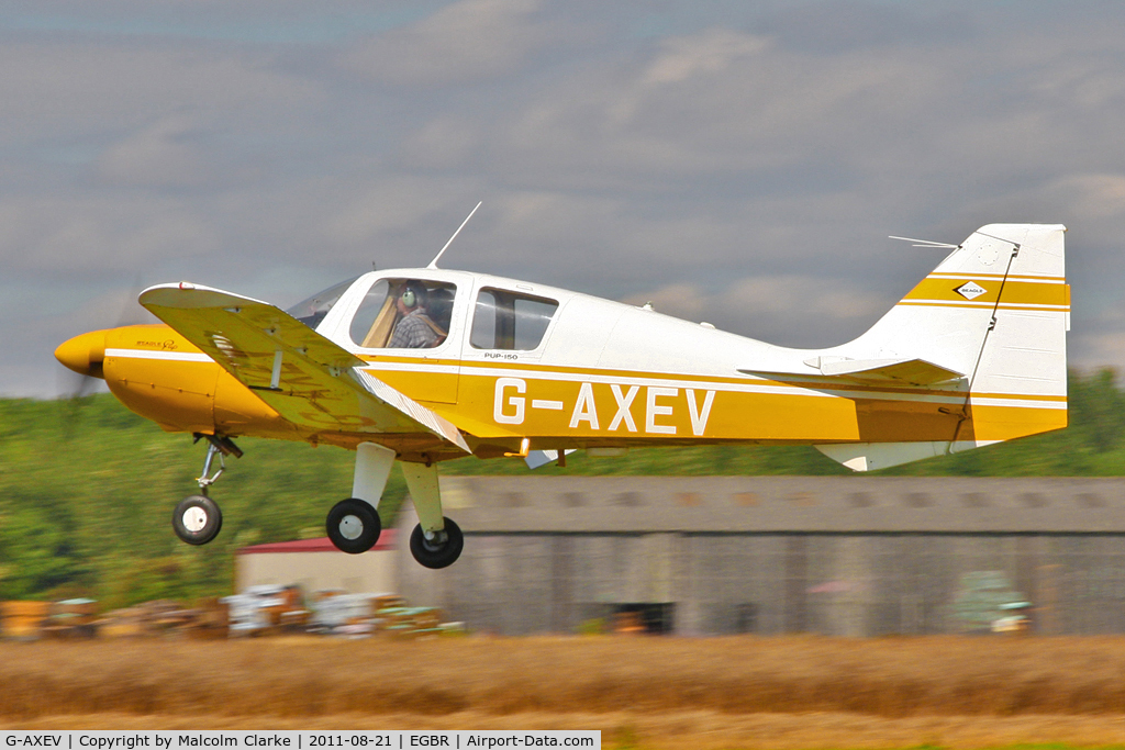 G-AXEV, 1969 Beagle B-121 Pup Series 2 (Pup 150) C/N B121-070, Beagle B-121 Pup 150 at The Real Aeroplane Company's Summer Fly-In, Breighton Airfield, August 2011.